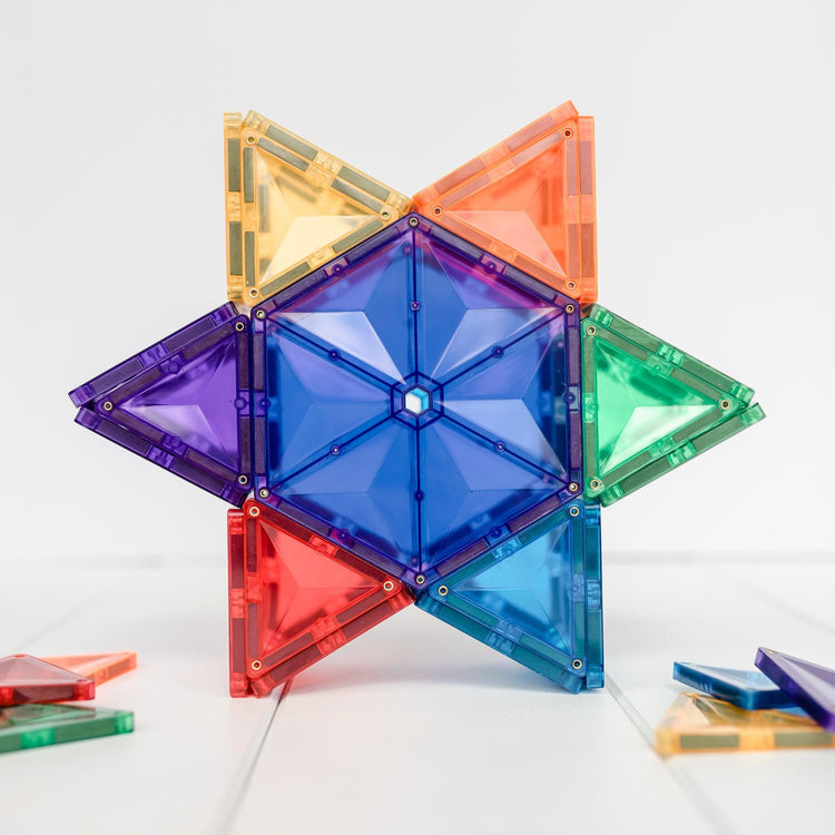 Connetix Tiles 30 piece Rainbow Geometry Pack