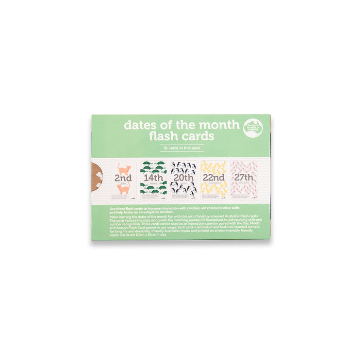Dates of the Month Flash Cards