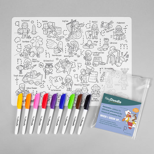 When I Grow Up Reusable Silicone Colouring Mat