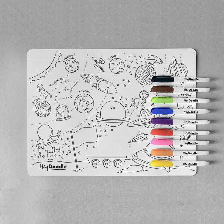 Outer Space Reusable Colour-in Placemat